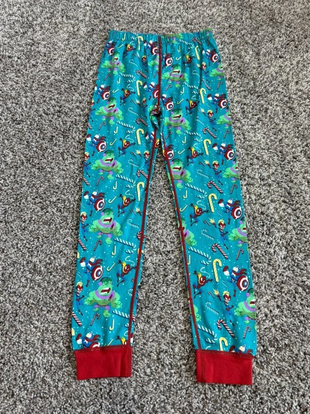 MARVEL Long Sleeve Crew Neck Christmas Holiday Pajama Set Boy's Size 10